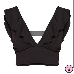 Pretty little thing frill crop top